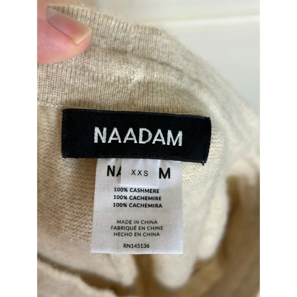 Naadam Signature 100% Cashmere Jogger Pants Oatmeal XXS